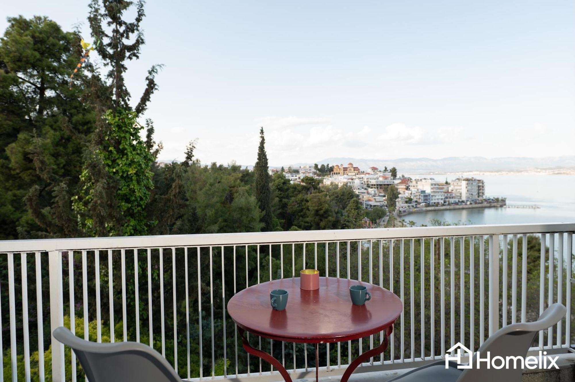 30M² Cosy Studio With Panoramic Sea View Chalkís Kültér fotó